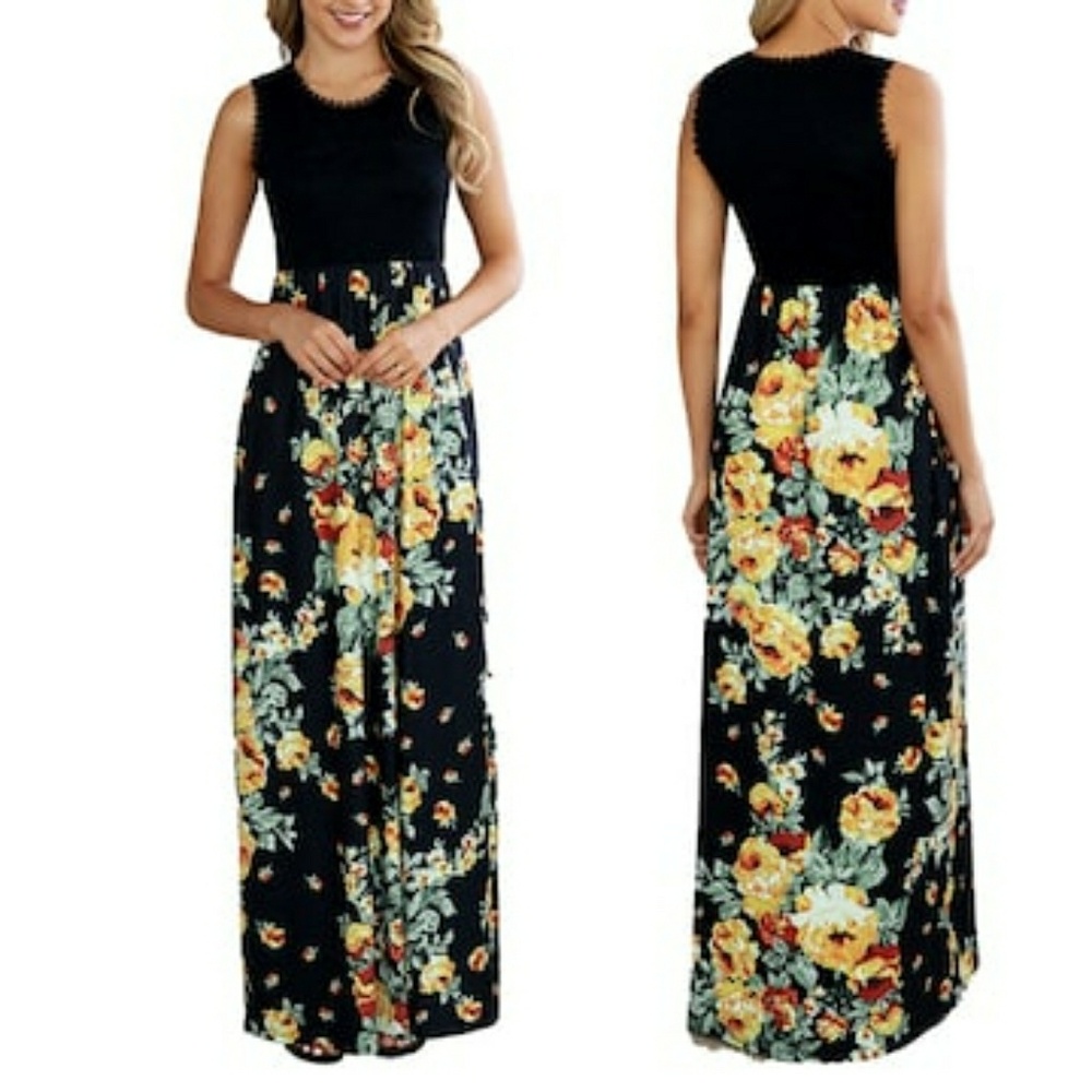 Women's Maxi Floral Maxi Dress Size L